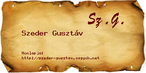 Szeder Gusztáv névjegykártya