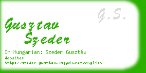 gusztav szeder business card