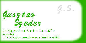 gusztav szeder business card